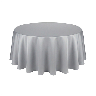 ../frankl24shop/tischdecke rund 2,90 m silbergrau, glatter stoff